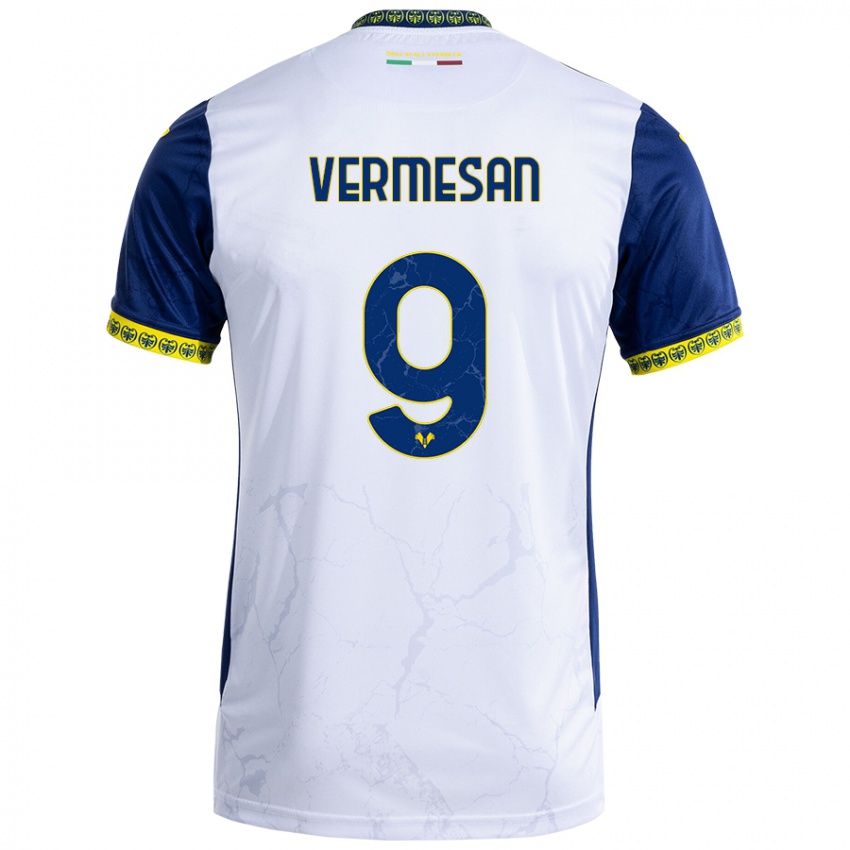 Kinder Ioan Vermesan #9 Weiß Blau Auswärtstrikot Trikot 2024/25 T-Shirt Schweiz