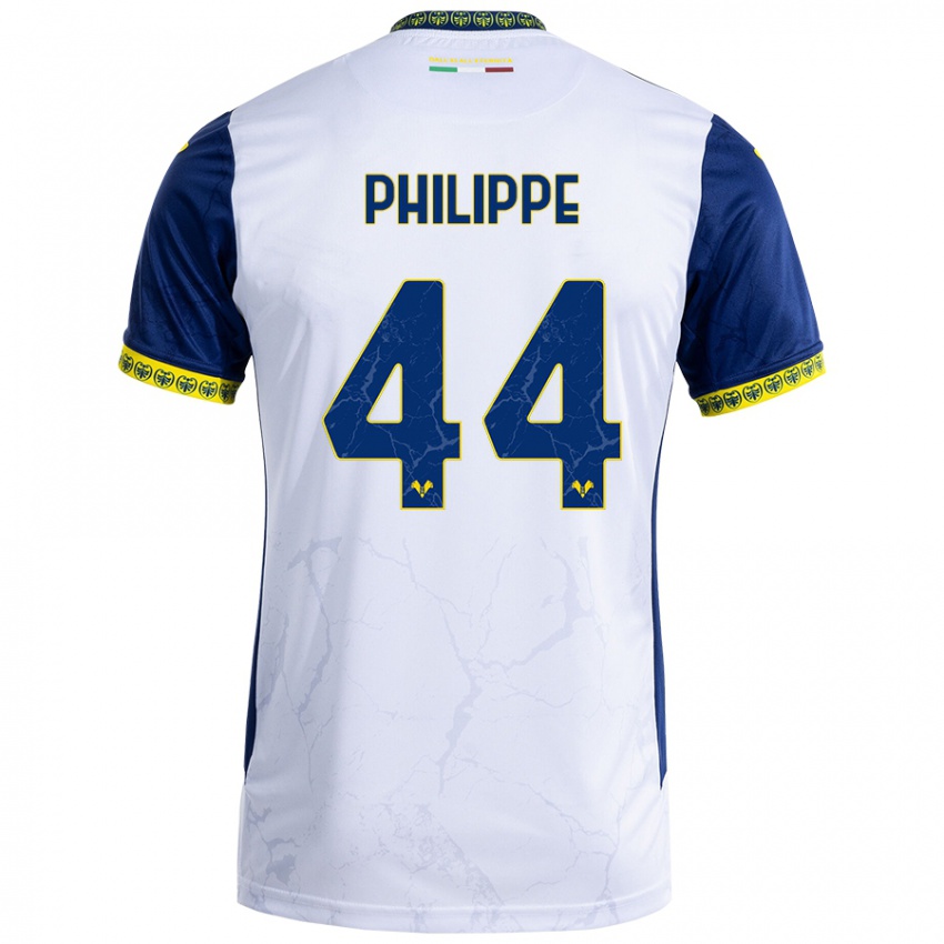 Kinder Mathis Philippe #44 Weiß Blau Auswärtstrikot Trikot 2024/25 T-Shirt Schweiz