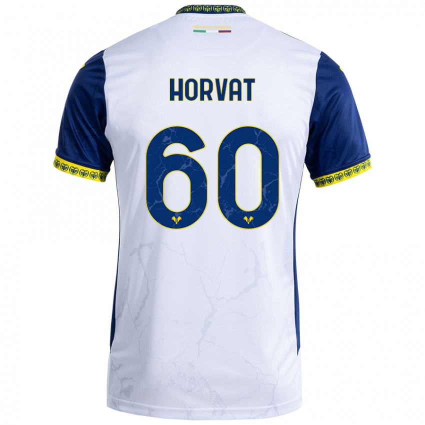 Kinder Mihaela Horvat #60 Weiß Blau Auswärtstrikot Trikot 2024/25 T-Shirt Schweiz