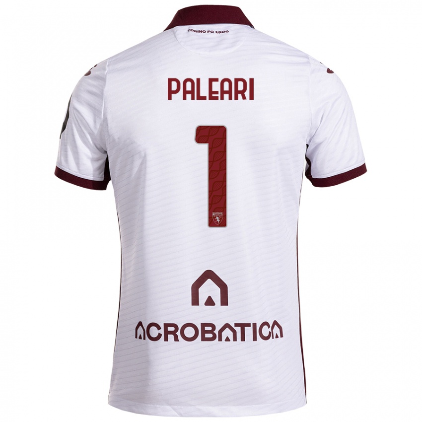 Enfant Maillot Alberto Paleari #1 Blanc Marron Tenues Extérieur 2024/25 T-Shirt Suisse