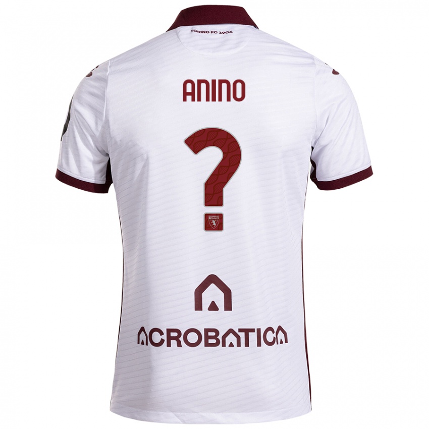 Enfant Maillot Riccardo Anino #0 Blanc Marron Tenues Extérieur 2024/25 T-Shirt Suisse