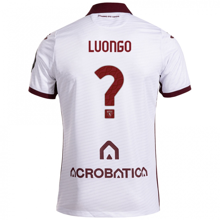 Enfant Maillot Andrea Luongo #0 Blanc Marron Tenues Extérieur 2024/25 T-Shirt Suisse