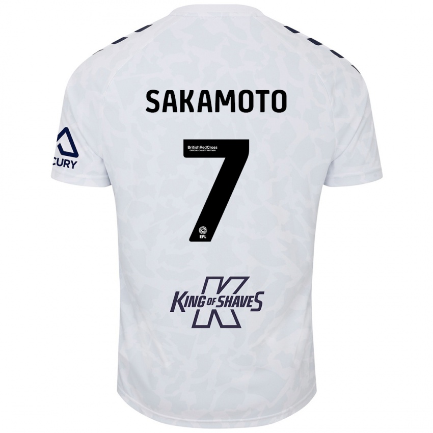 Enfant Maillot Tatsuhiro Sakamoto #7 Blanc Tenues Extérieur 2024/25 T-Shirt Suisse