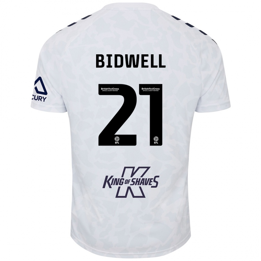 Kinder Jake Bidwell #21 Weiß Auswärtstrikot Trikot 2024/25 T-Shirt Schweiz