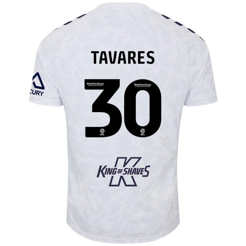 Kinder Fábio Tavares #30 Weiß Auswärtstrikot Trikot 2024/25 T-Shirt Schweiz