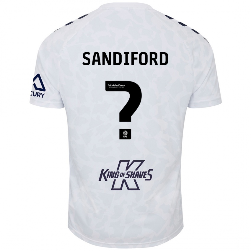 Kinder Greg Sandiford #0 Weiß Auswärtstrikot Trikot 2024/25 T-Shirt Schweiz