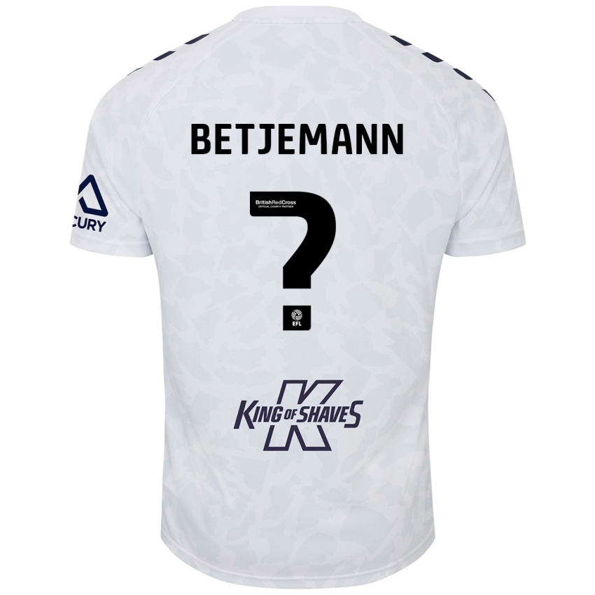 Enfant Maillot Elliot Betjemann #0 Blanc Tenues Extérieur 2024/25 T-Shirt Suisse