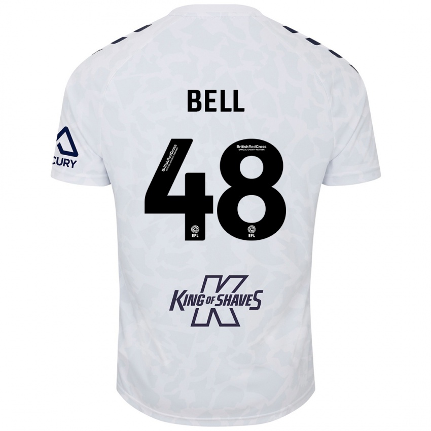 Kinder Luke Bell #48 Weiß Auswärtstrikot Trikot 2024/25 T-Shirt Schweiz