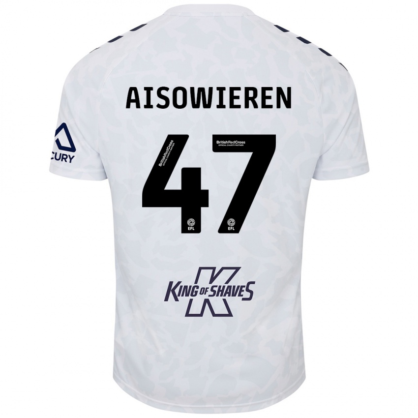 Enfant Maillot Evan Eghosa Aisowieren #47 Blanc Tenues Extérieur 2024/25 T-Shirt Suisse