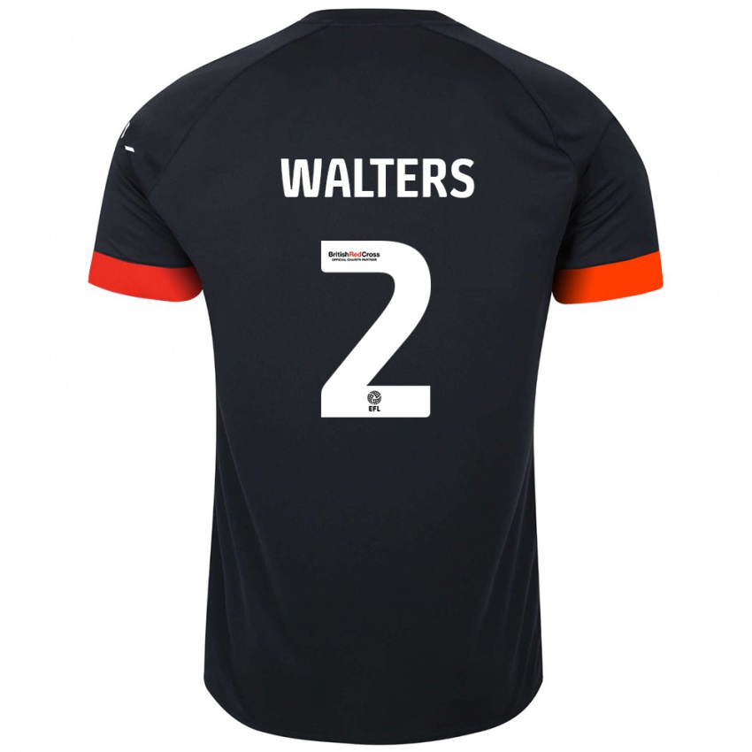 Enfant Maillot Reuell Walters #2 Noir Orange Tenues Extérieur 2024/25 T-Shirt Suisse