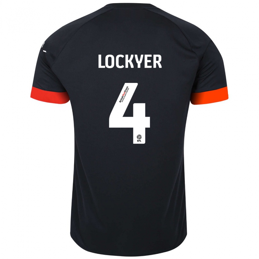 Kinder Tom Lockyer #4 Schwarz Orange Auswärtstrikot Trikot 2024/25 T-Shirt Schweiz