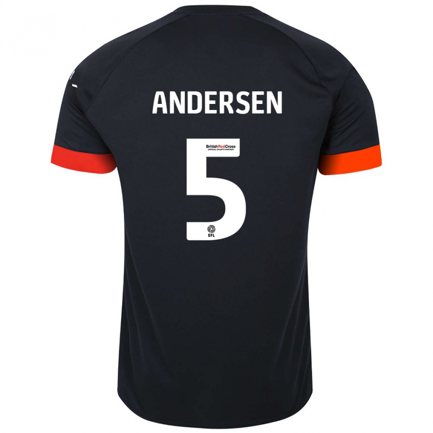 Kinder Mads Andersen #5 Schwarz Orange Auswärtstrikot Trikot 2024/25 T-Shirt Schweiz