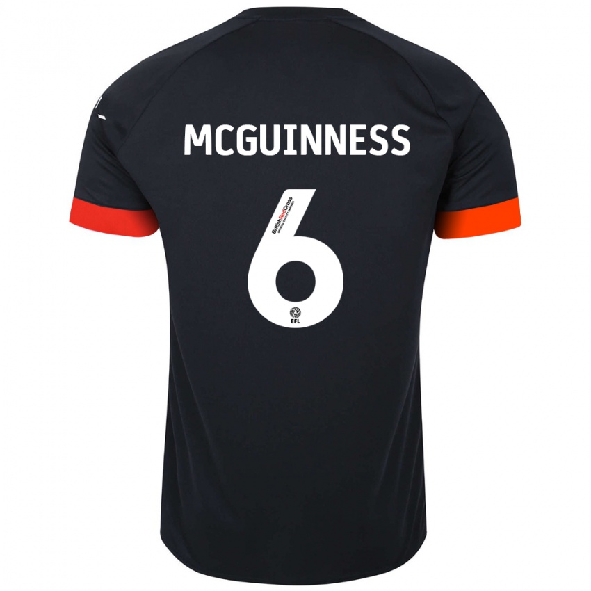 Kinder Mark Mcguinness #6 Schwarz Orange Auswärtstrikot Trikot 2024/25 T-Shirt Schweiz