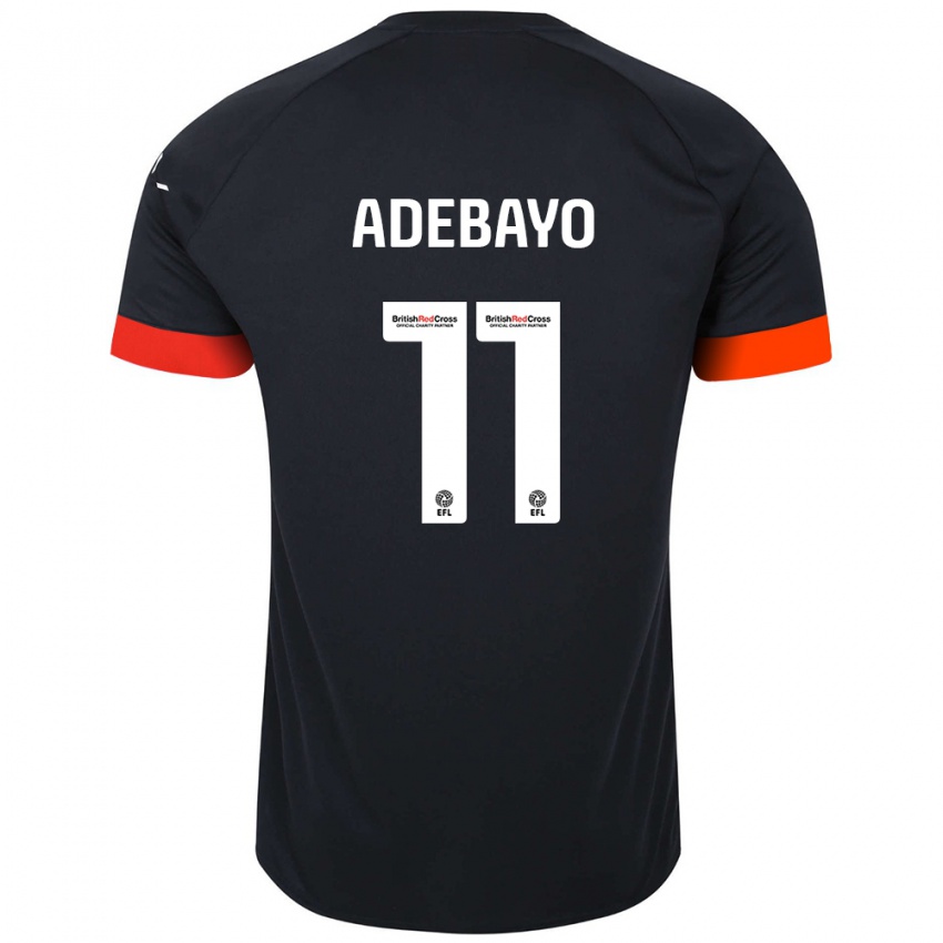 Kinder Elijah Adebayo #11 Schwarz Orange Auswärtstrikot Trikot 2024/25 T-Shirt Schweiz