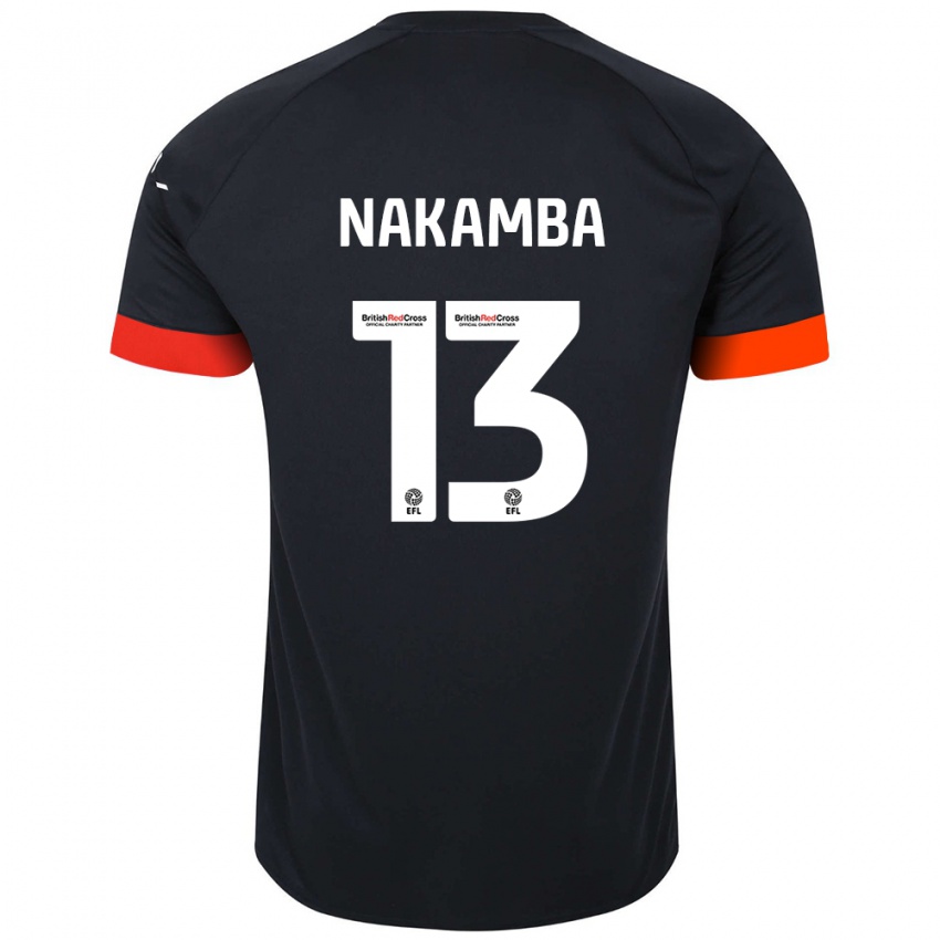 Kinder Marvelous Nakamba #13 Schwarz Orange Auswärtstrikot Trikot 2024/25 T-Shirt Schweiz