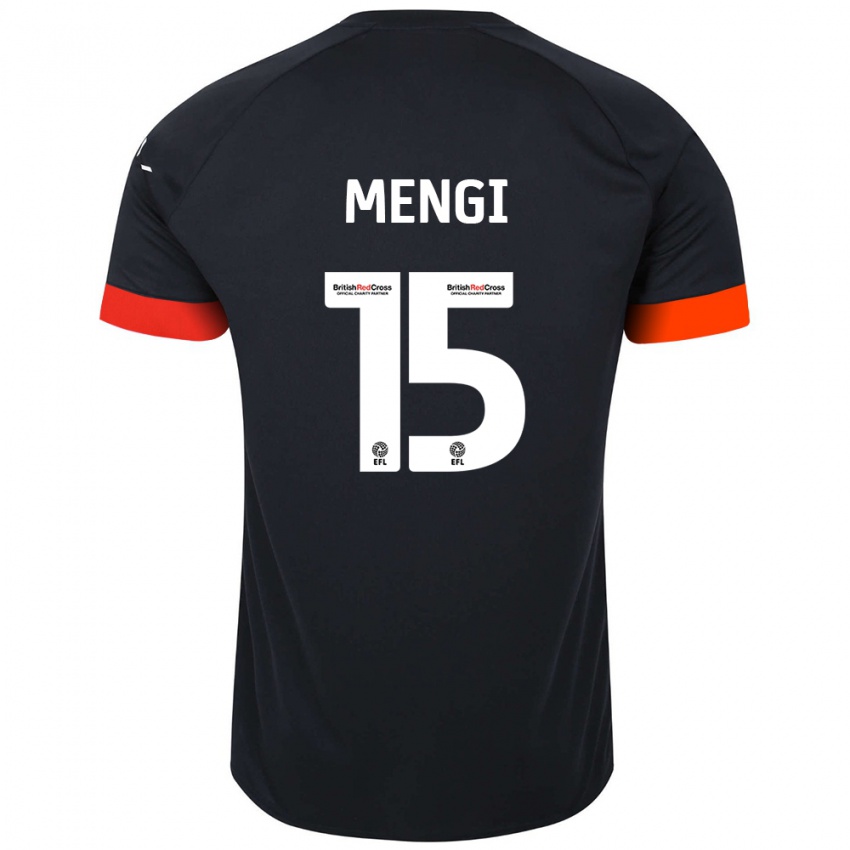 Enfant Maillot Teden Mengi #15 Noir Orange Tenues Extérieur 2024/25 T-Shirt Suisse