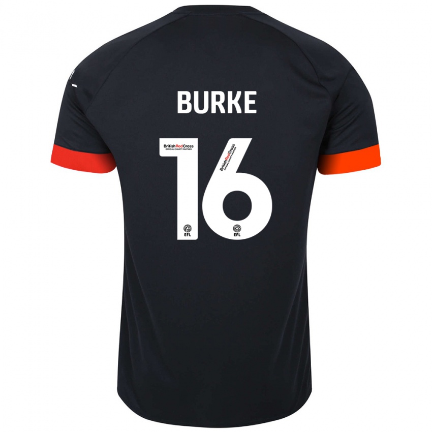 Kinder Reece Burke #16 Schwarz Orange Auswärtstrikot Trikot 2024/25 T-Shirt Schweiz