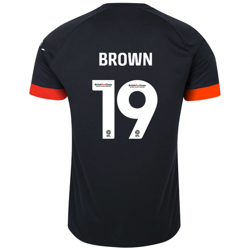 Kinder Jacob Brown #19 Schwarz Orange Auswärtstrikot Trikot 2024/25 T-Shirt Schweiz