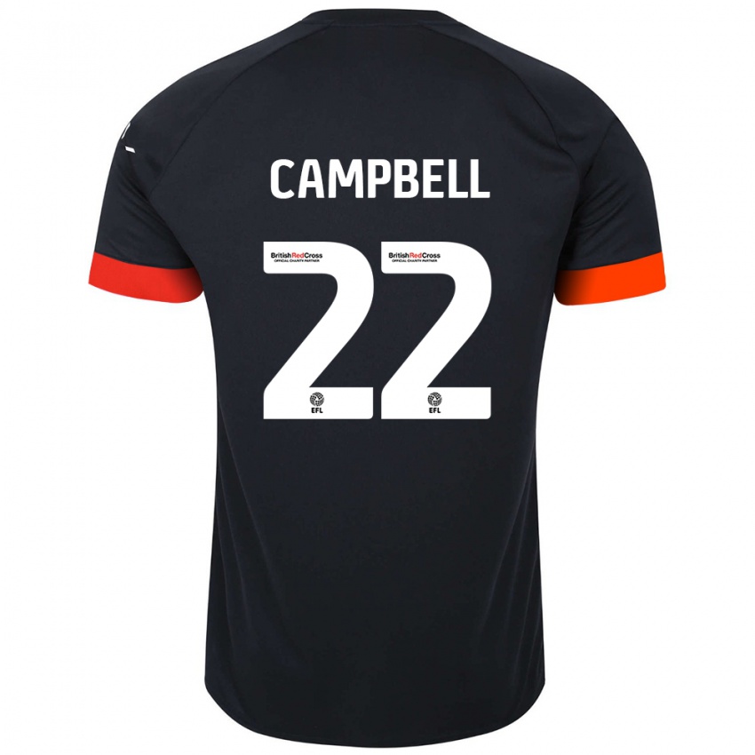 Enfant Maillot Allan Campbell #22 Noir Orange Tenues Extérieur 2024/25 T-Shirt Suisse