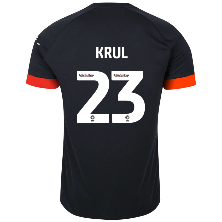 Enfant Maillot Tim Krul #23 Noir Orange Tenues Extérieur 2024/25 T-Shirt Suisse