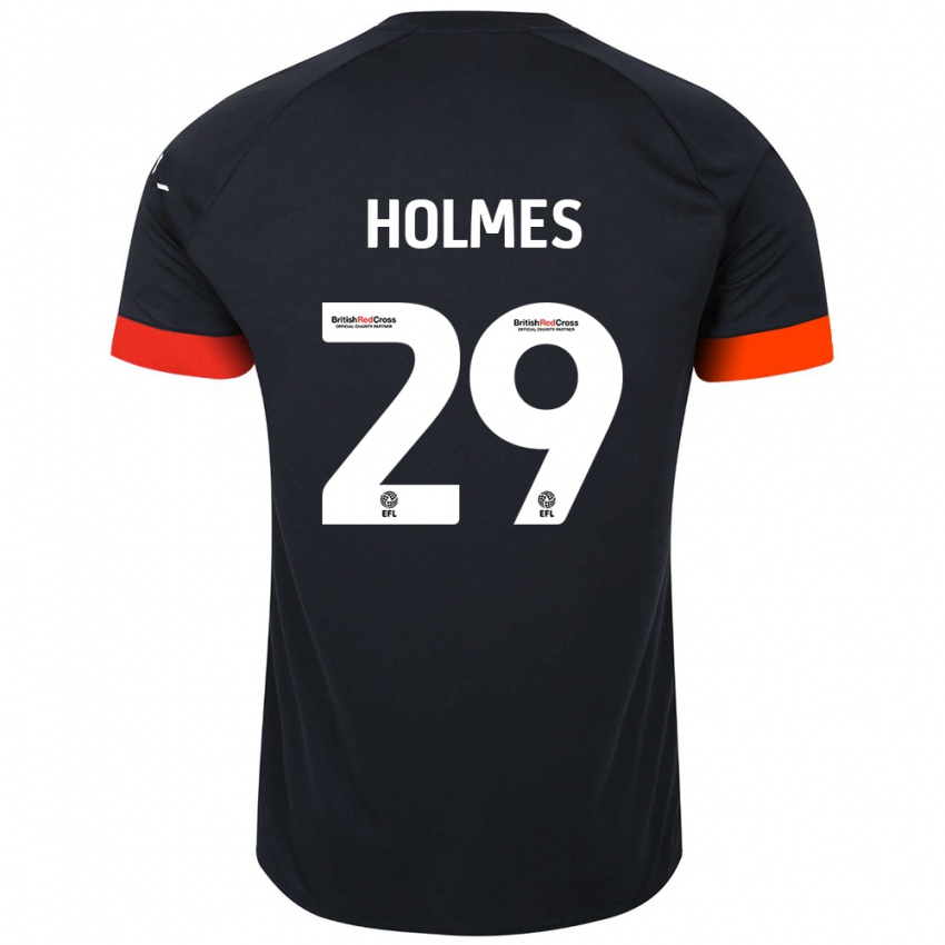 Kinder Tom Holmes #29 Schwarz Orange Auswärtstrikot Trikot 2024/25 T-Shirt Schweiz