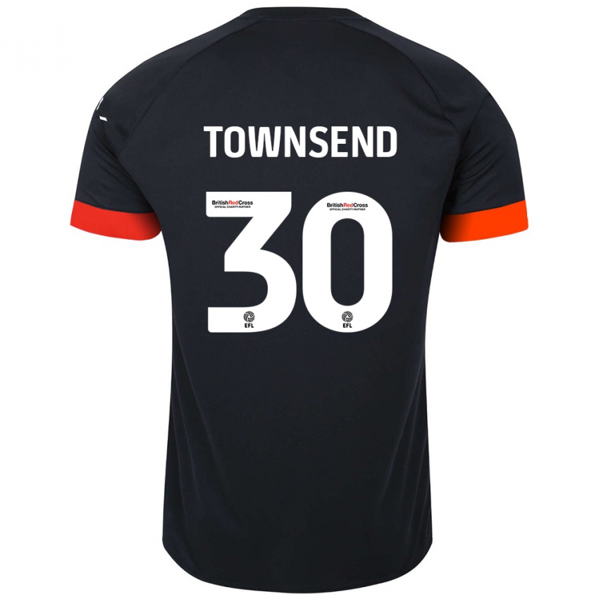 Kinder Andros Townsend #30 Schwarz Orange Auswärtstrikot Trikot 2024/25 T-Shirt Schweiz