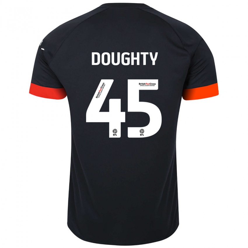 Kinder Alfie Doughty #45 Schwarz Orange Auswärtstrikot Trikot 2024/25 T-Shirt Schweiz