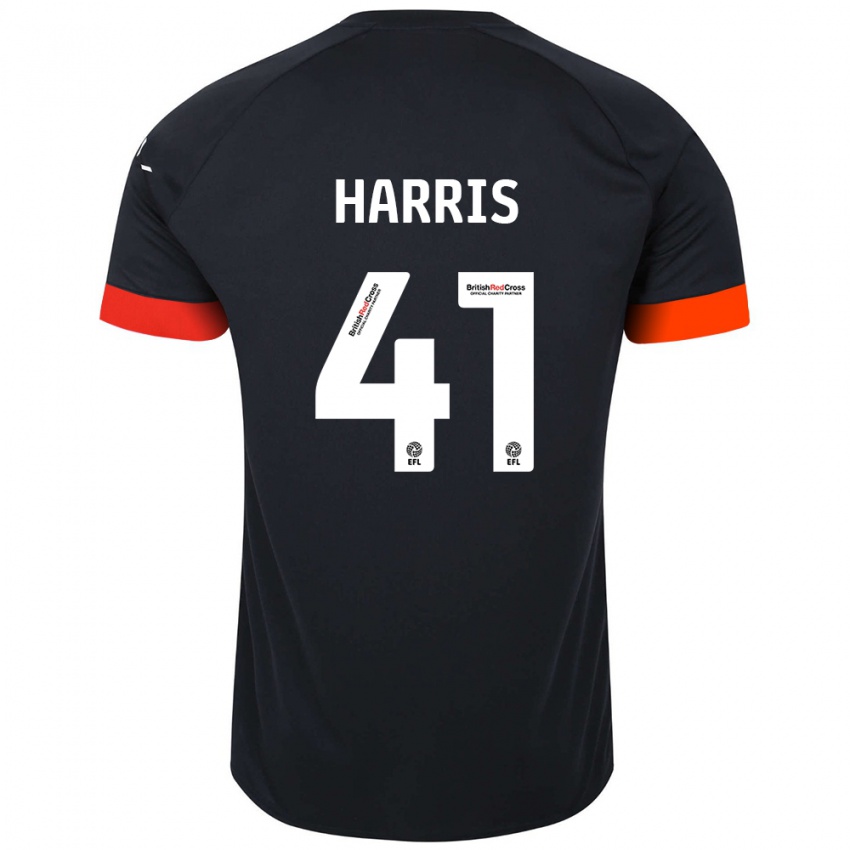 Kinder Taylan Harris #41 Schwarz Orange Auswärtstrikot Trikot 2024/25 T-Shirt Schweiz