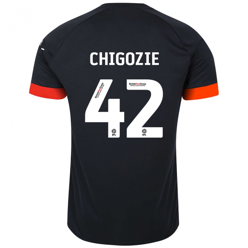 Kinder Christian Chigozie #42 Schwarz Orange Auswärtstrikot Trikot 2024/25 T-Shirt Schweiz