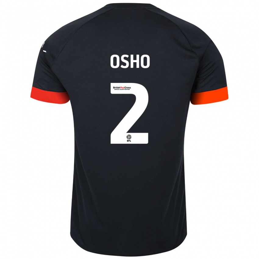 Enfant Maillot Gabriel Osho #2 Noir Orange Tenues Extérieur 2024/25 T-Shirt Suisse