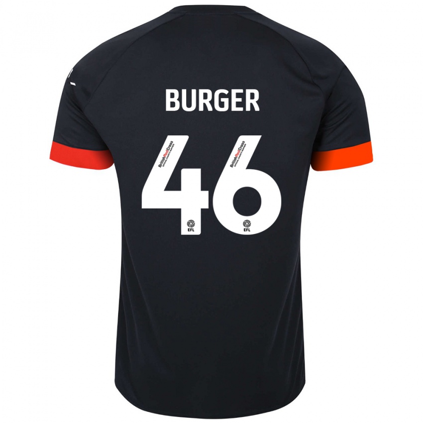 Enfant Maillot Jake Burger #46 Noir Orange Tenues Extérieur 2024/25 T-Shirt Suisse