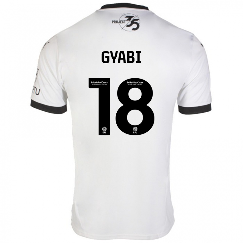 Kinder Darko Gyabi #18 Weiß Schwarz Auswärtstrikot Trikot 2024/25 T-Shirt Schweiz