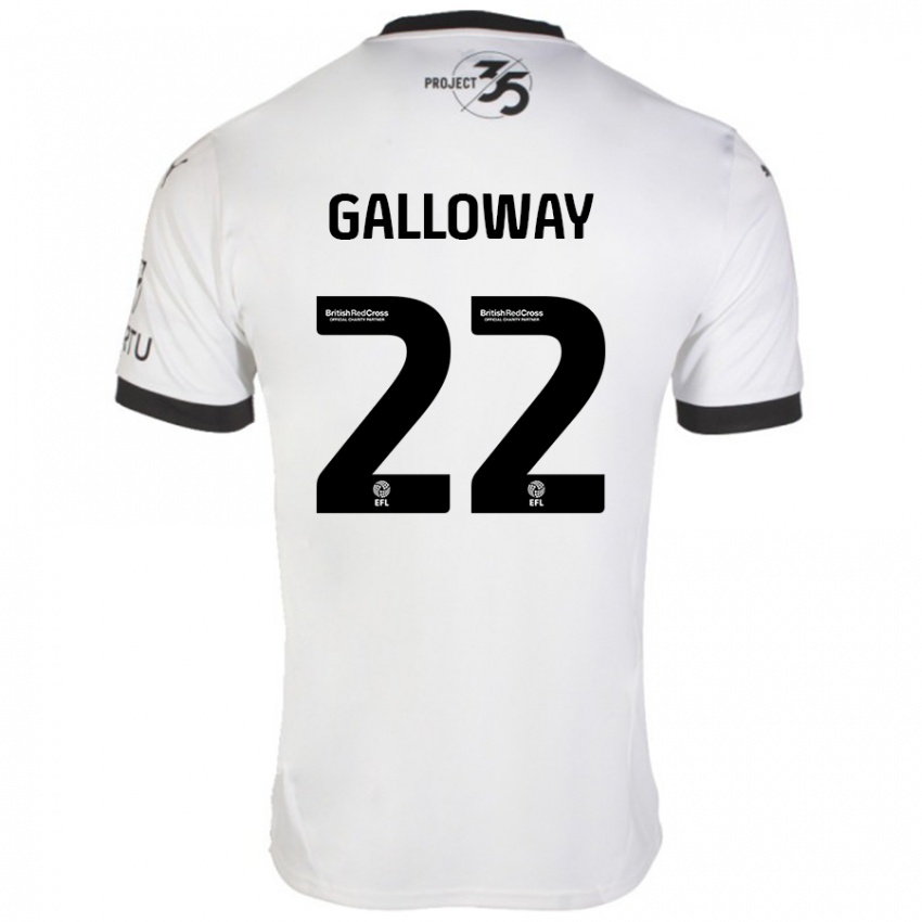 Kinder Brendan Galloway #22 Weiß Schwarz Auswärtstrikot Trikot 2024/25 T-Shirt Schweiz