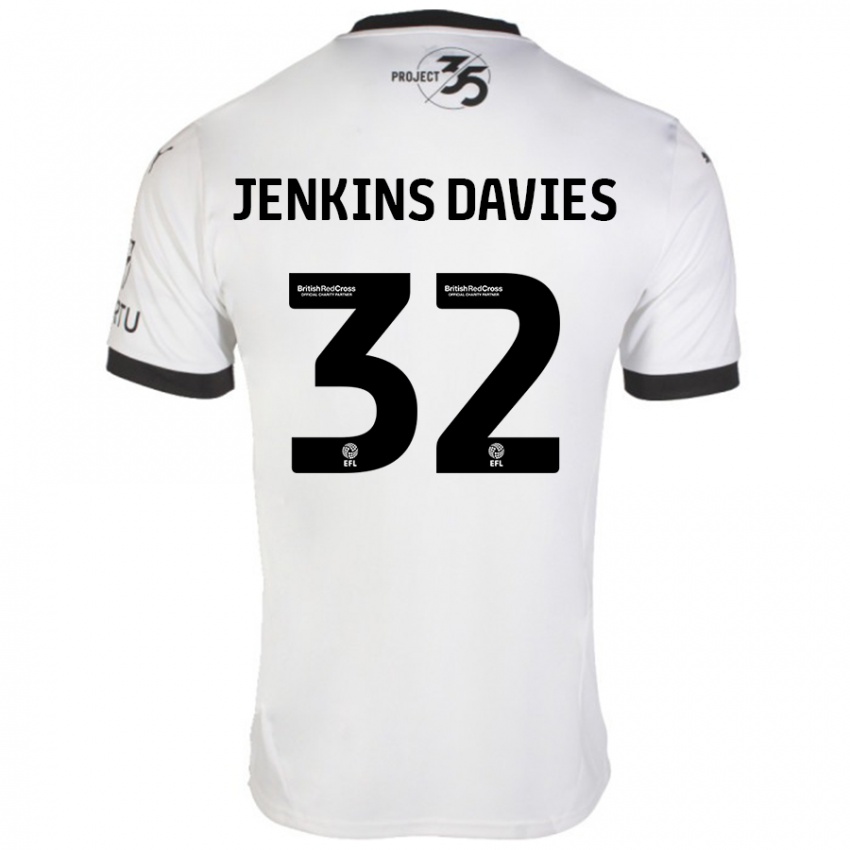 Enfant Maillot Will Jenkins-Davies #32 Blanc Noir Tenues Extérieur 2024/25 T-Shirt Suisse