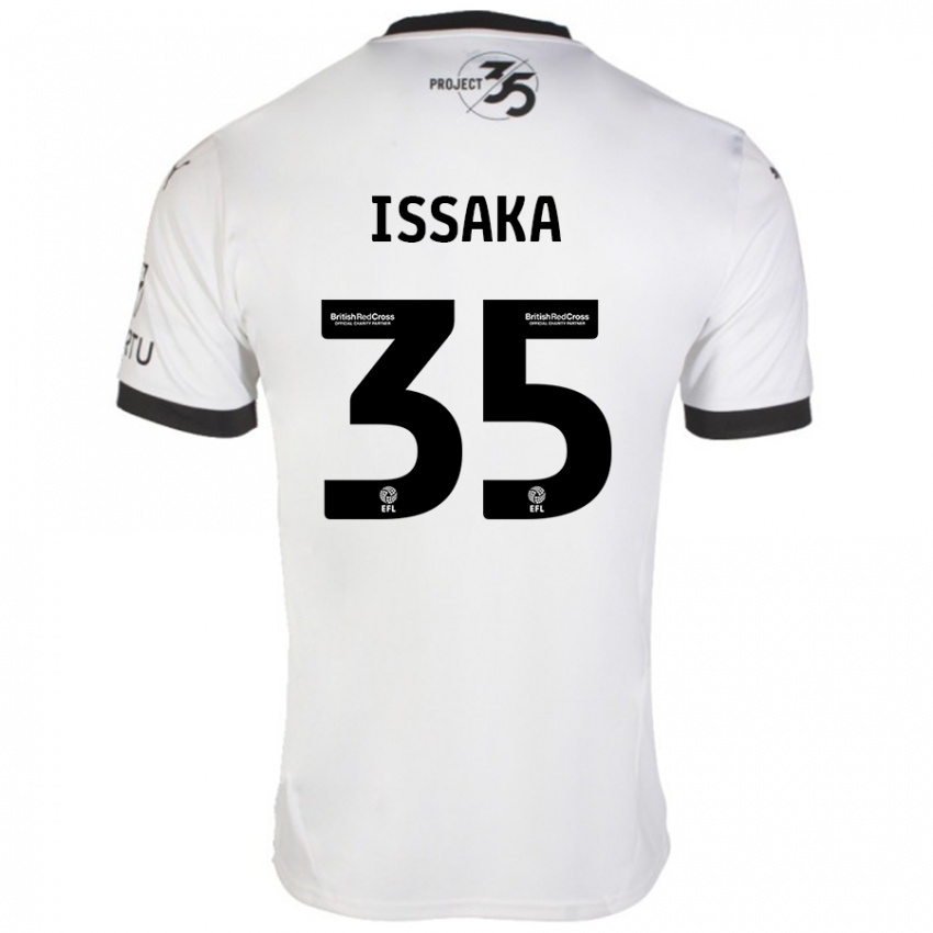 Kinder Freddie Issaka #35 Weiß Schwarz Auswärtstrikot Trikot 2024/25 T-Shirt Schweiz