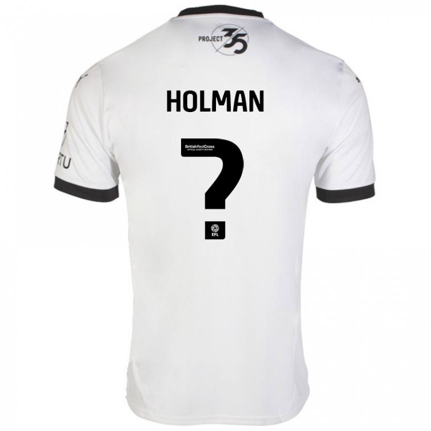 Kinder Daniel Holman #0 Weiß Schwarz Auswärtstrikot Trikot 2024/25 T-Shirt Schweiz