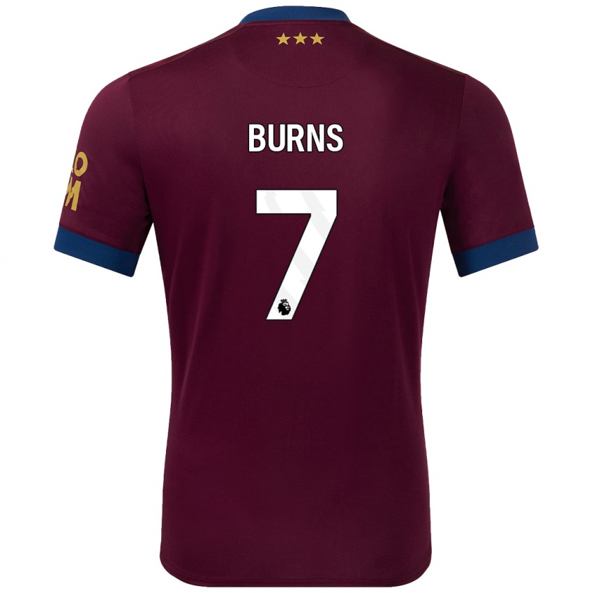 Kinder Wes Burns #7 Braun Auswärtstrikot Trikot 2024/25 T-Shirt Schweiz