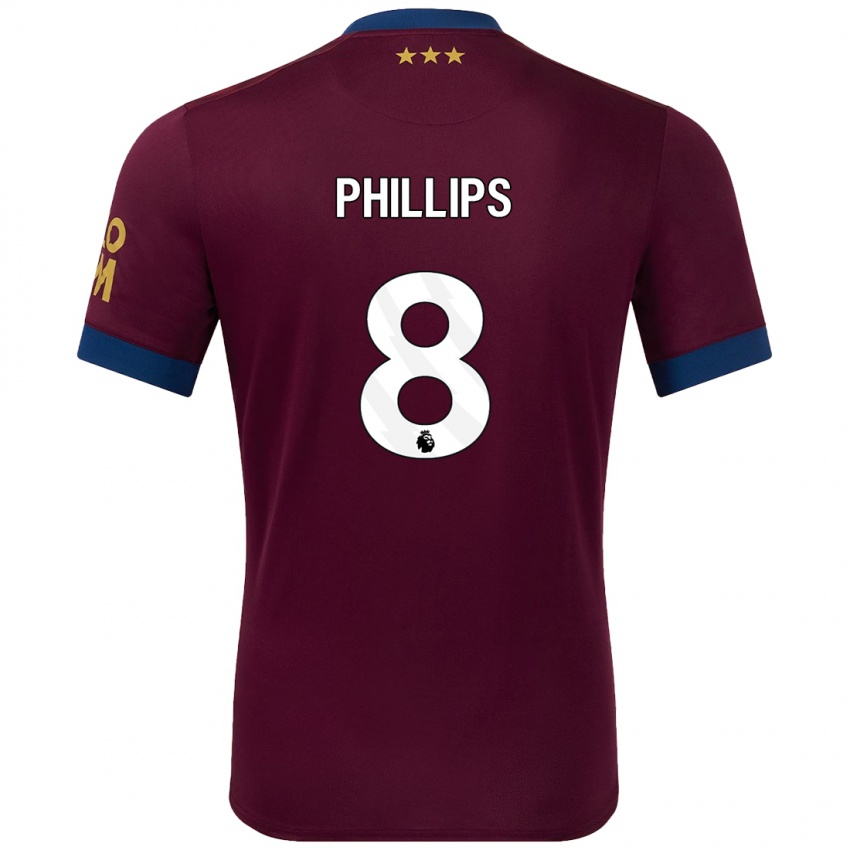 Kinder Kalvin Phillips #8 Braun Auswärtstrikot Trikot 2024/25 T-Shirt Schweiz