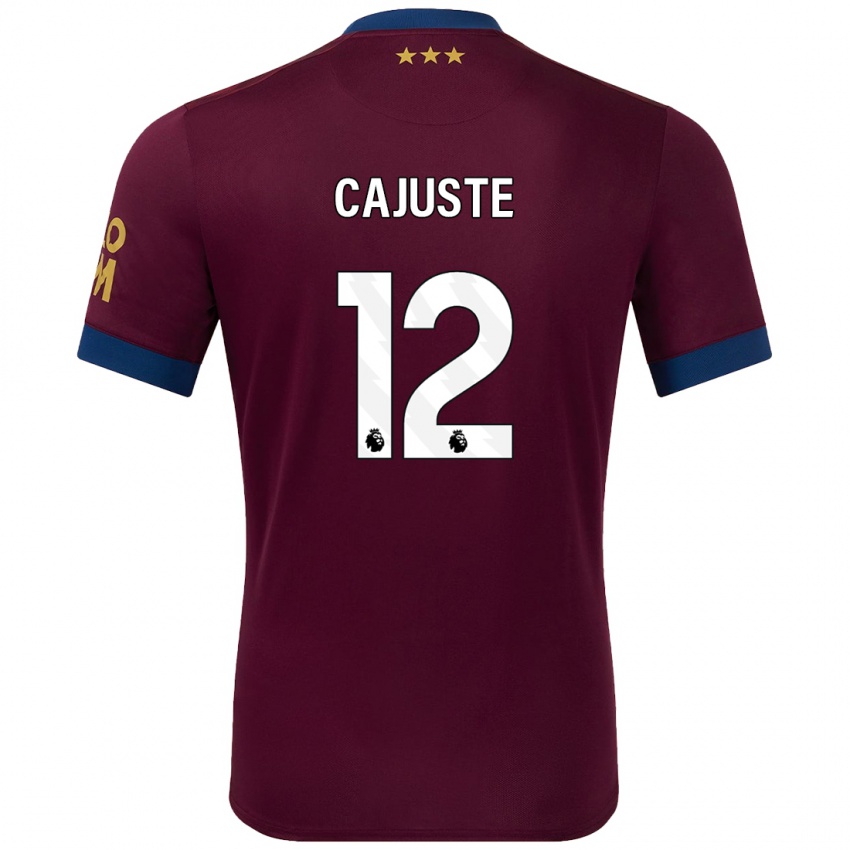 Kinder Jens Cajuste #12 Braun Auswärtstrikot Trikot 2024/25 T-Shirt Schweiz