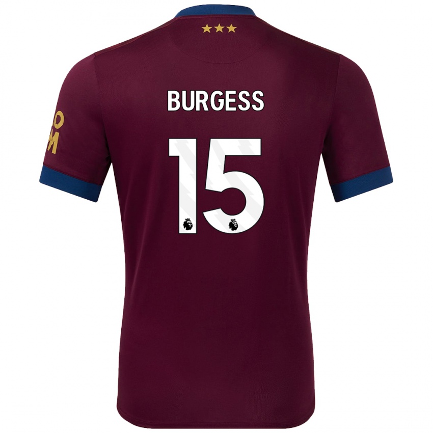 Enfant Maillot Cameron Burgess #15 Marron Tenues Extérieur 2024/25 T-Shirt Suisse