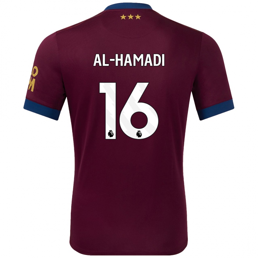 Enfant Maillot Ali Al-Hamadi #16 Marron Tenues Extérieur 2024/25 T-Shirt Suisse