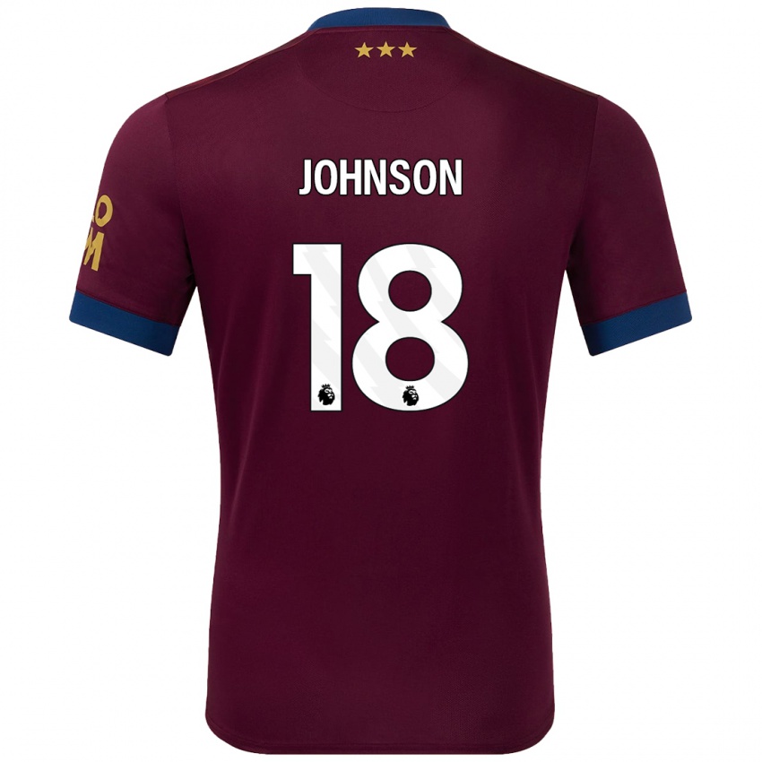 Kinder Ben Johnson #18 Braun Auswärtstrikot Trikot 2024/25 T-Shirt Schweiz