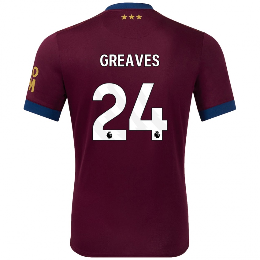 Enfant Maillot Jacob Greaves #24 Marron Tenues Extérieur 2024/25 T-Shirt Suisse