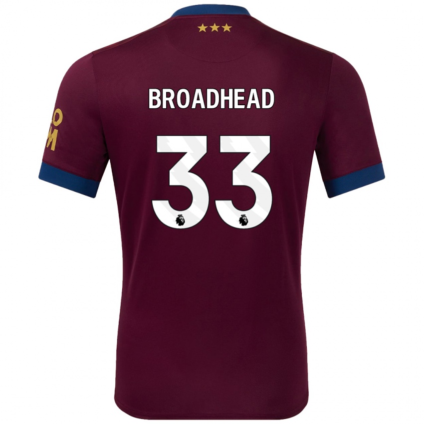 Kinder Nathan Broadhead #33 Braun Auswärtstrikot Trikot 2024/25 T-Shirt Schweiz