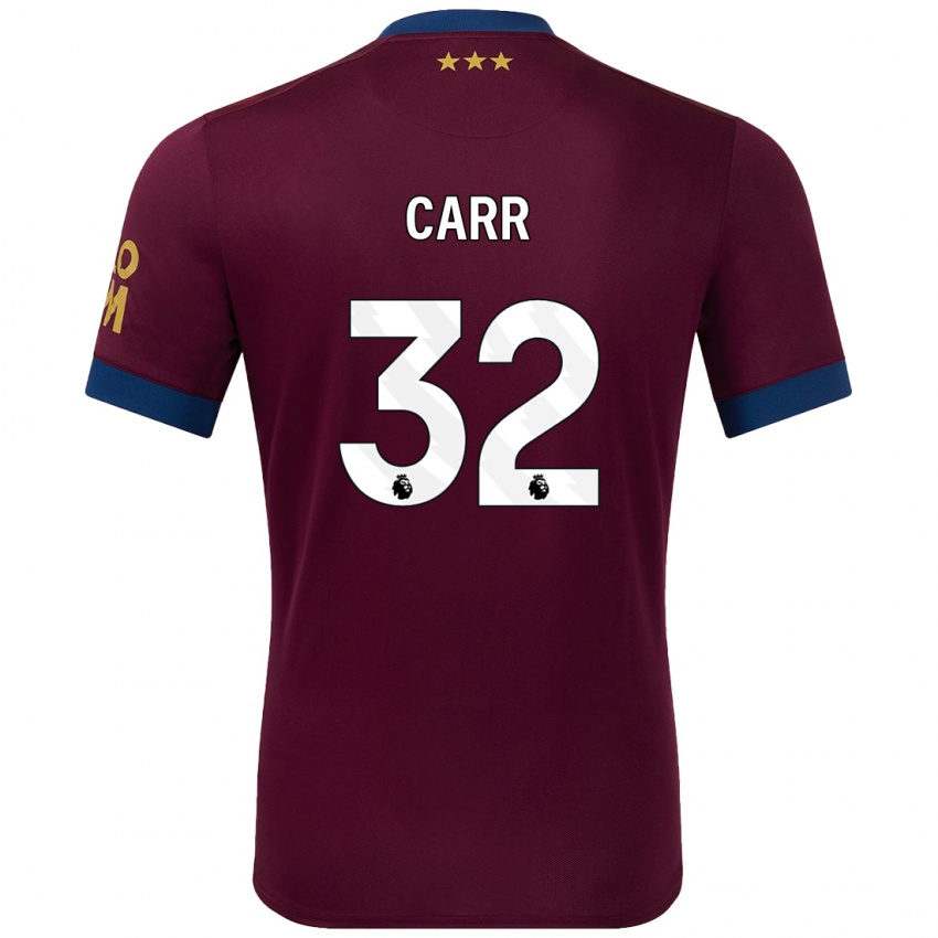 Kinder Ryan Carr #32 Braun Auswärtstrikot Trikot 2024/25 T-Shirt Schweiz