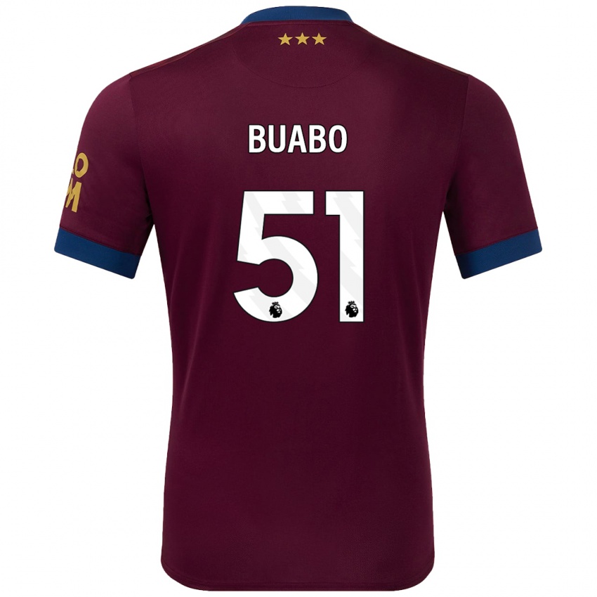 Kinder Gerard Buabo #51 Braun Auswärtstrikot Trikot 2024/25 T-Shirt Schweiz