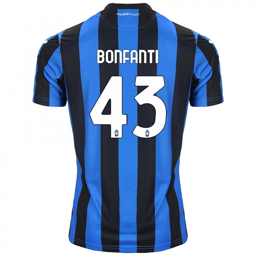 Herren Giovanni Bonfanti #43 Blau Schwarz Heimtrikot Trikot 2024/25 T-Shirt Schweiz