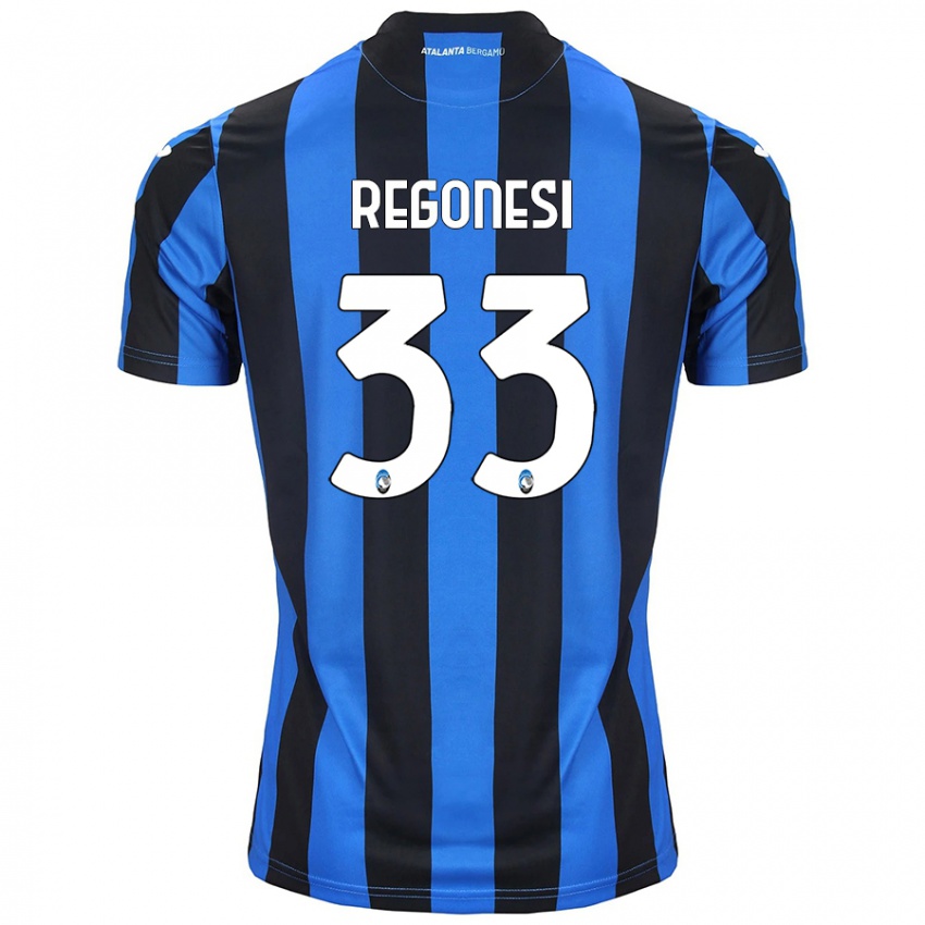 Herren Iacopo Regonesi #33 Blau Schwarz Heimtrikot Trikot 2024/25 T-Shirt Schweiz