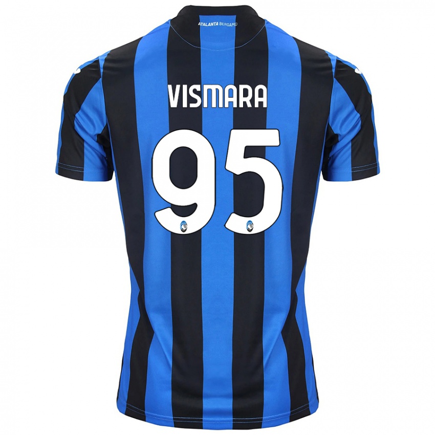 Herren Paolo Vismara #95 Blau Schwarz Heimtrikot Trikot 2024/25 T-Shirt Schweiz