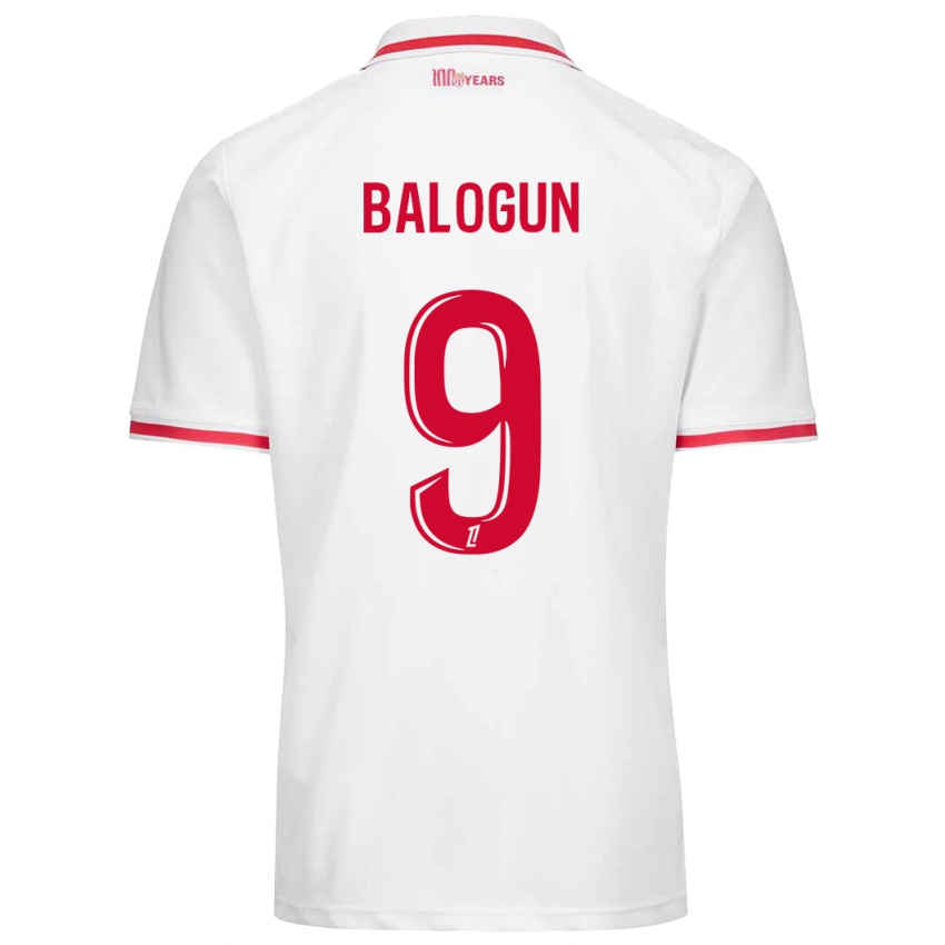 Homme Maillot Folarin Balogun #9 Blanc Rouge Tenues Domicile 2024/25 T-Shirt Suisse